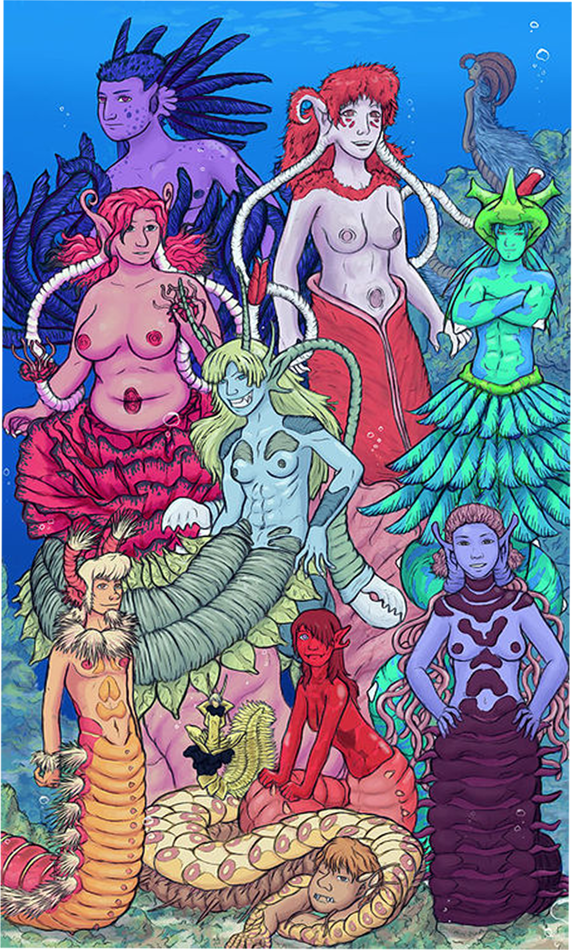 A collage of various Vhiyra Species